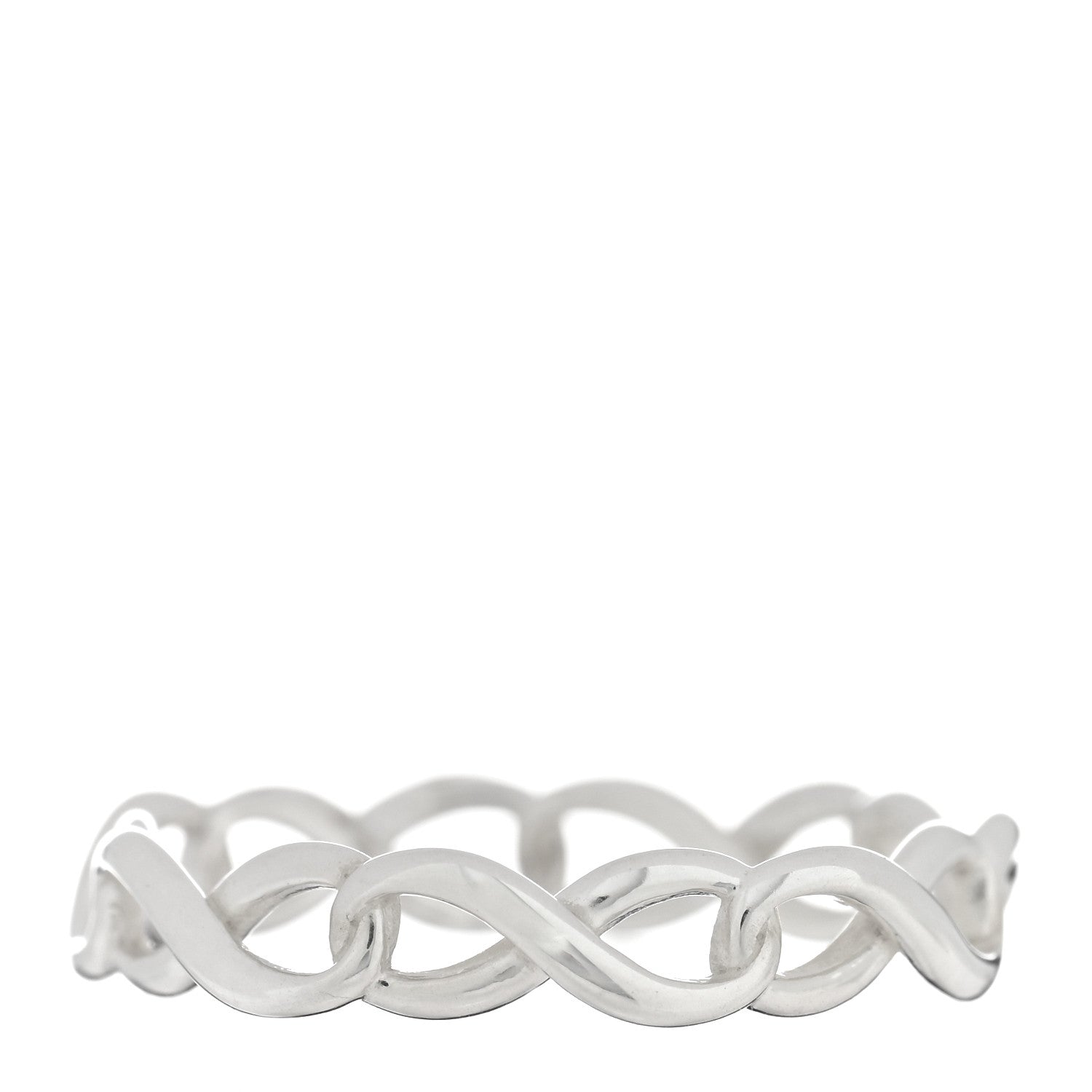 Tiffany Sterling Silver Narrow Infinity Band Ring 54 7 3 of 4