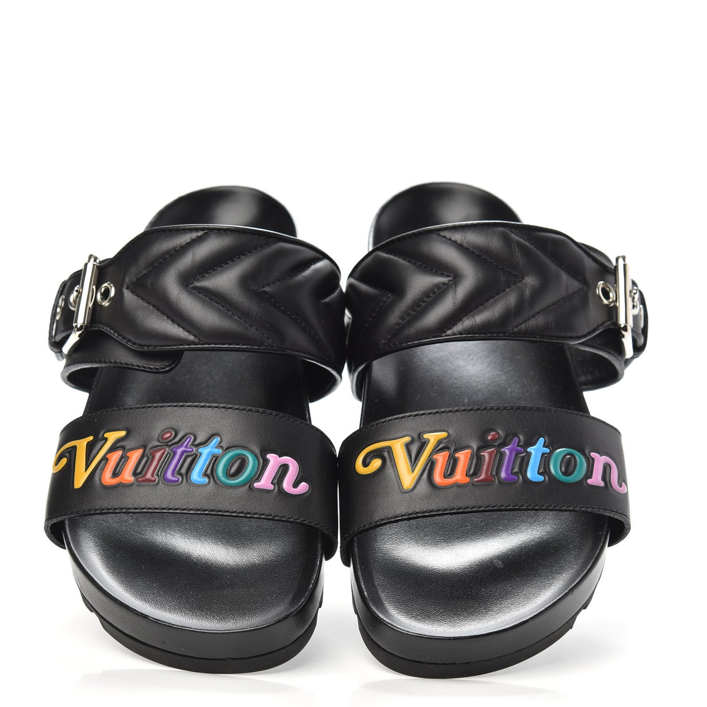 Calfskin New Wave Bom Dia Mule Sandals 37 Black