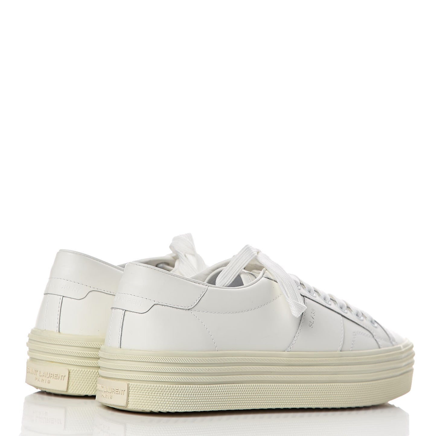 Calfskin Court Sneakers 36 White