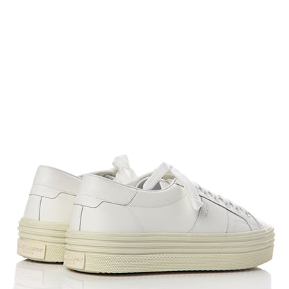 Saint Laurent Calfskin Court Sneakers 36 White 4 of 8