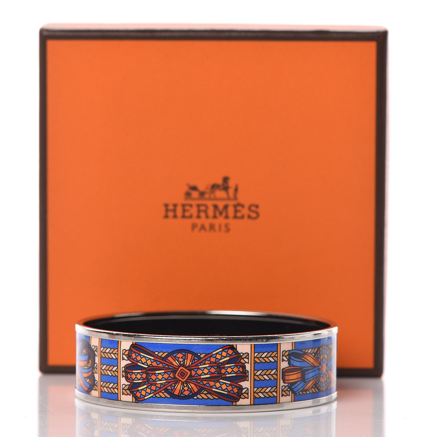 Enamel Printed Wide Rubans du Cheval Bracelet 65