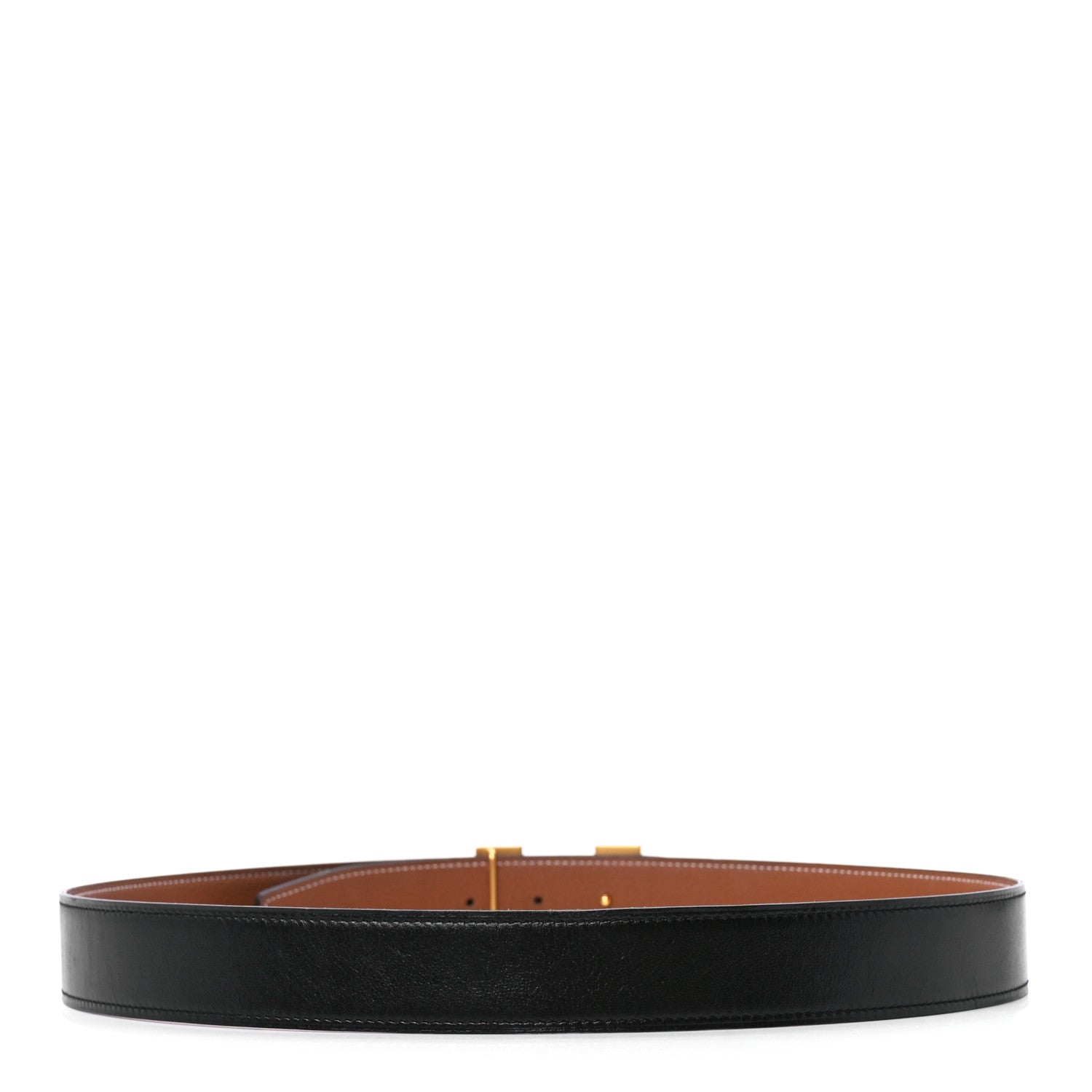 Hermes Box Togo 32mm H Belt 90 36 Black Gold 2 of 6