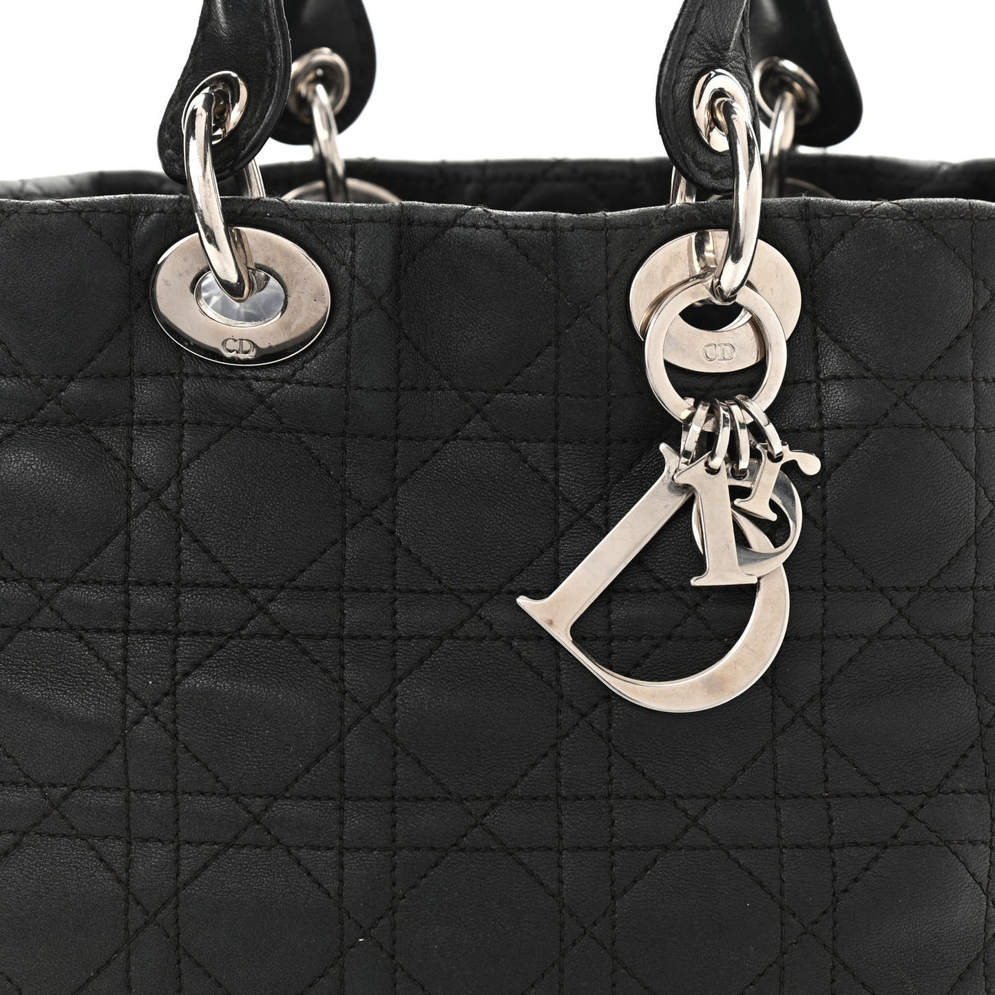 Lambskin Cannage Medium Soft Lady Dior Black