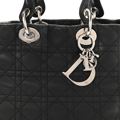 Christian Dior Lambskin Cannage Medium Soft Lady Dior Black 7 of 13