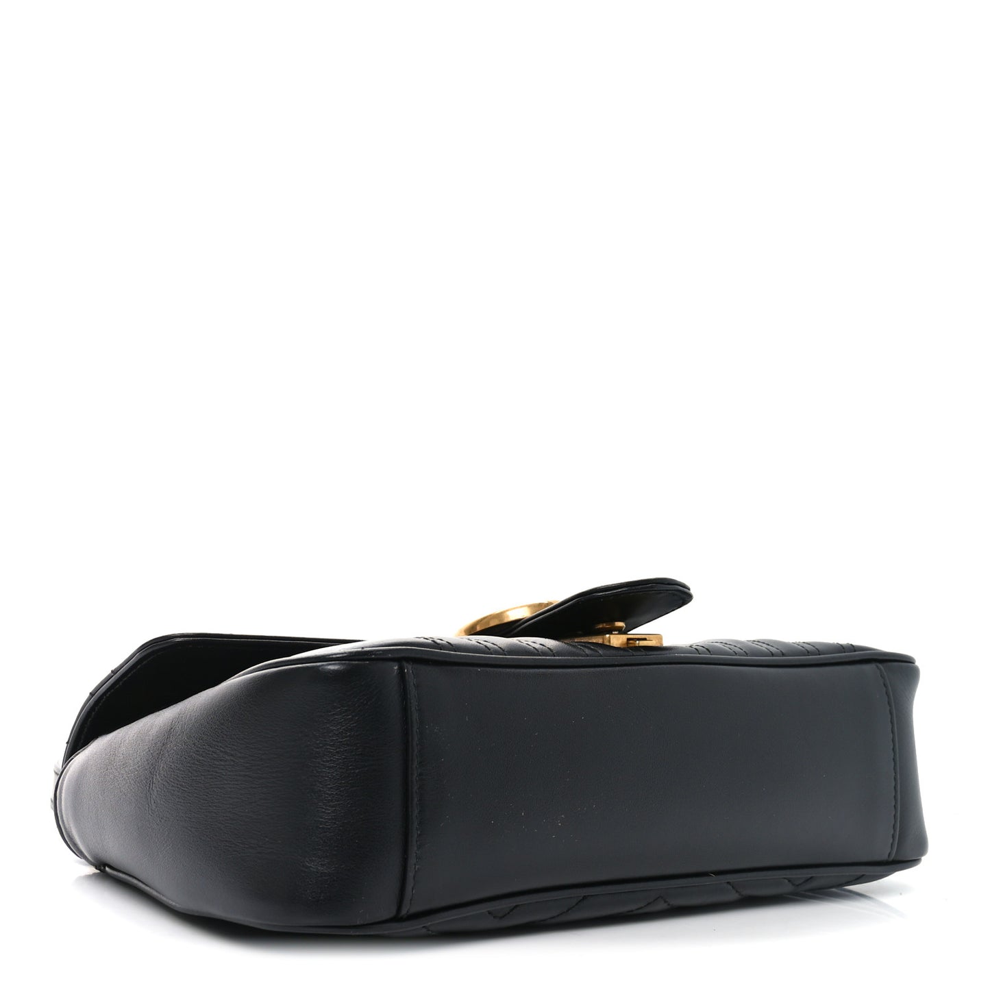 Calfskin Matelasse Small GG Marmont Shoulder Bag Black