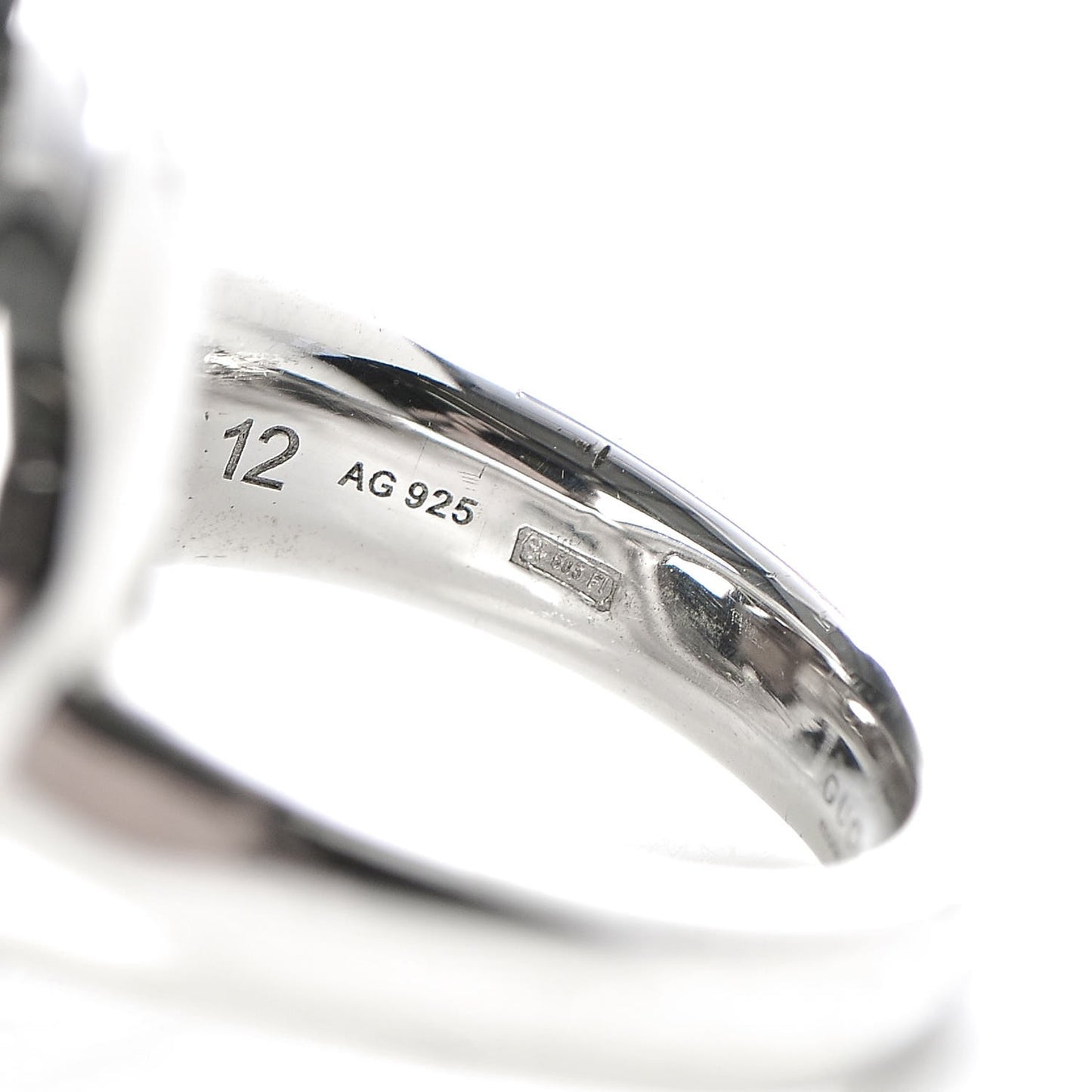 Bamboo Horsebit Ring 5 Silver