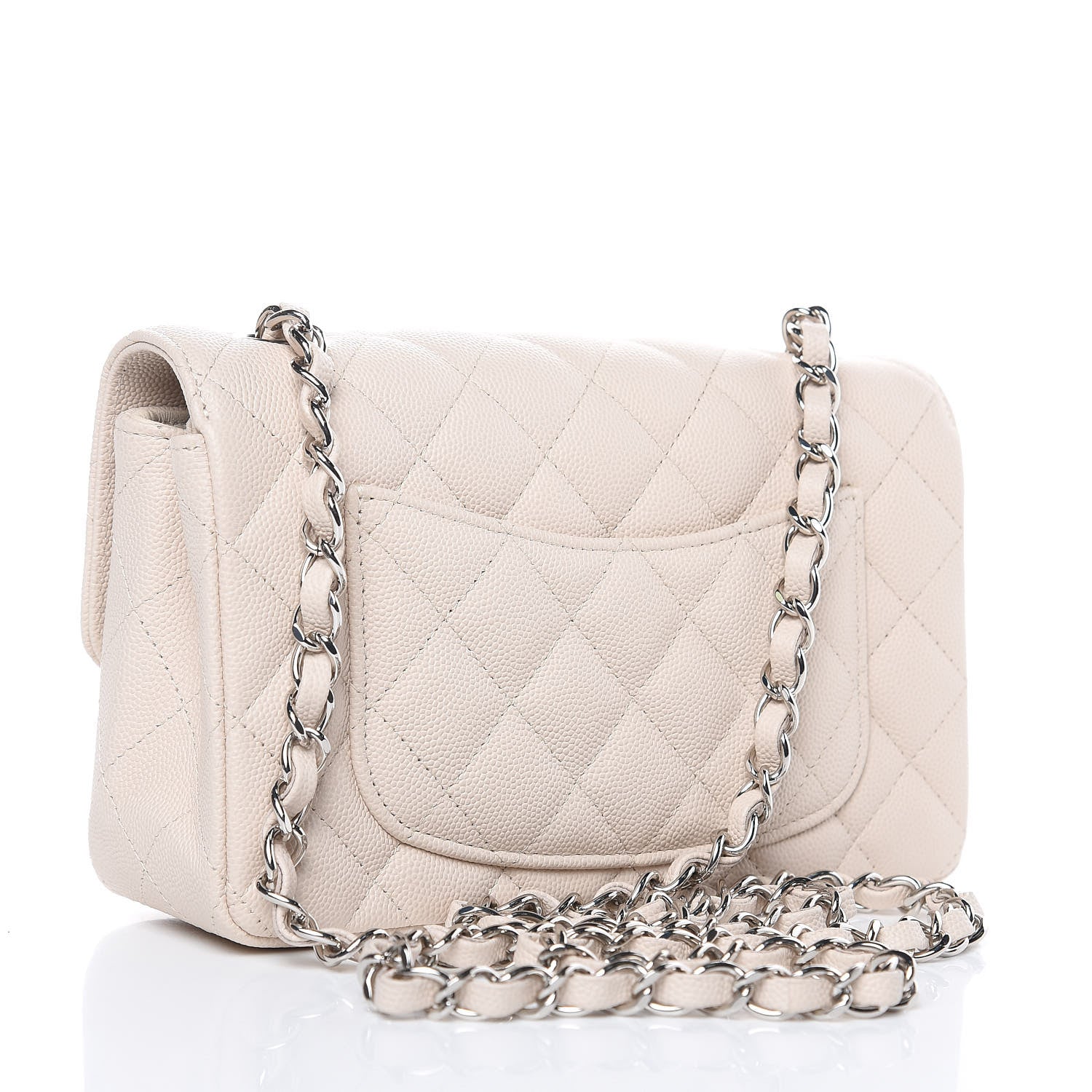 Chanel Caviar Quilted Mini Rectangular Flap Light Beige 3 of 10