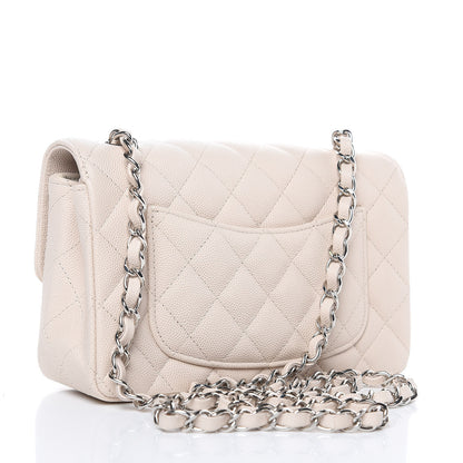 Chanel Caviar Quilted Mini Rectangular Flap Light Beige 3 of 10