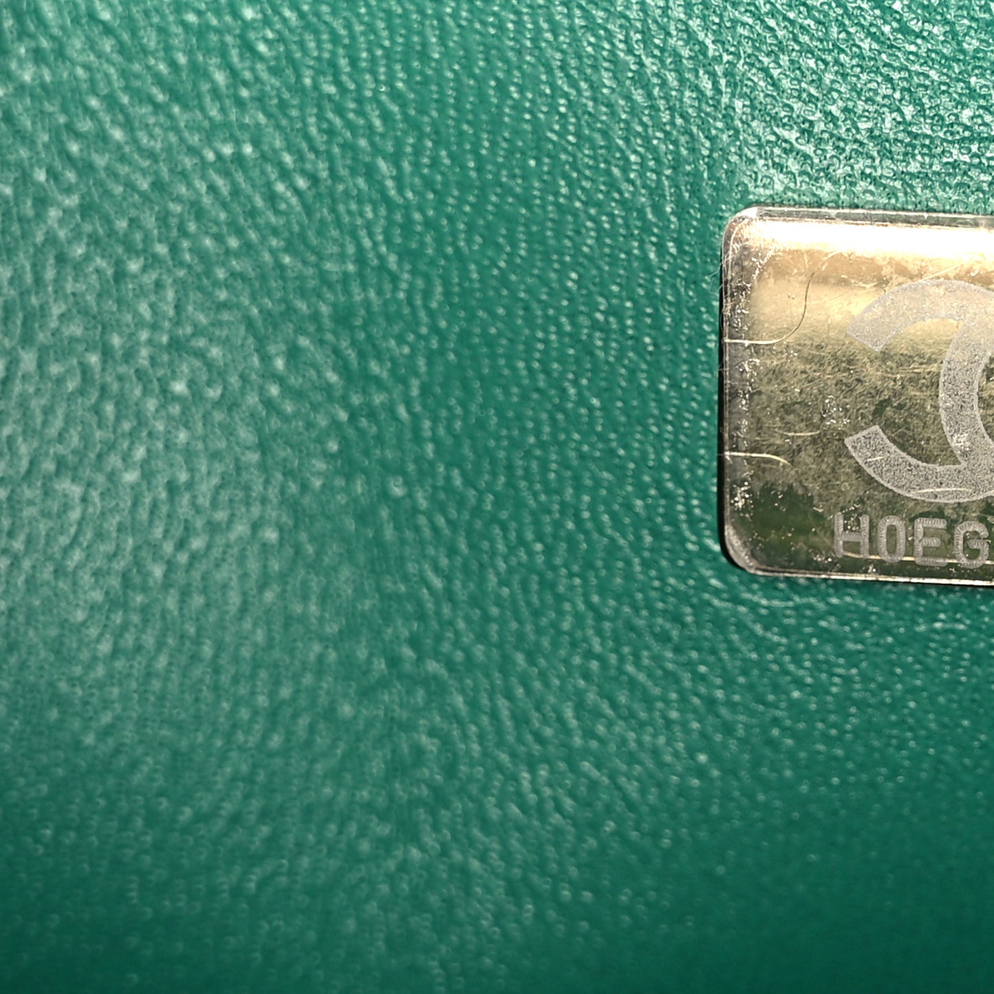 Iridescent Lambskin Quilted Mini Rectangular Flap Green