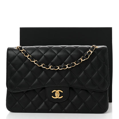 Chanel Caviar Quilted Jumbo Double Flap Black 12 of 12