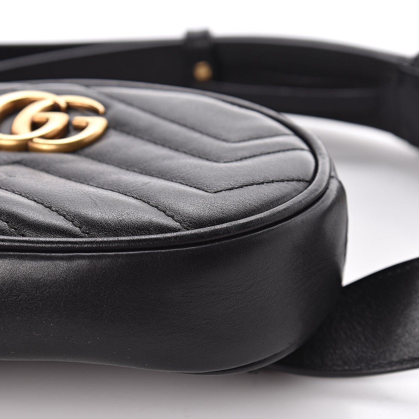 Calfskin Matelasse GG Marmont Belt Bag 85 34 Black