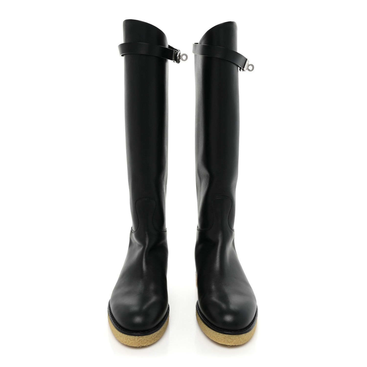 Hermes Calfskin Faustine Boots 36 Black 2 of 12