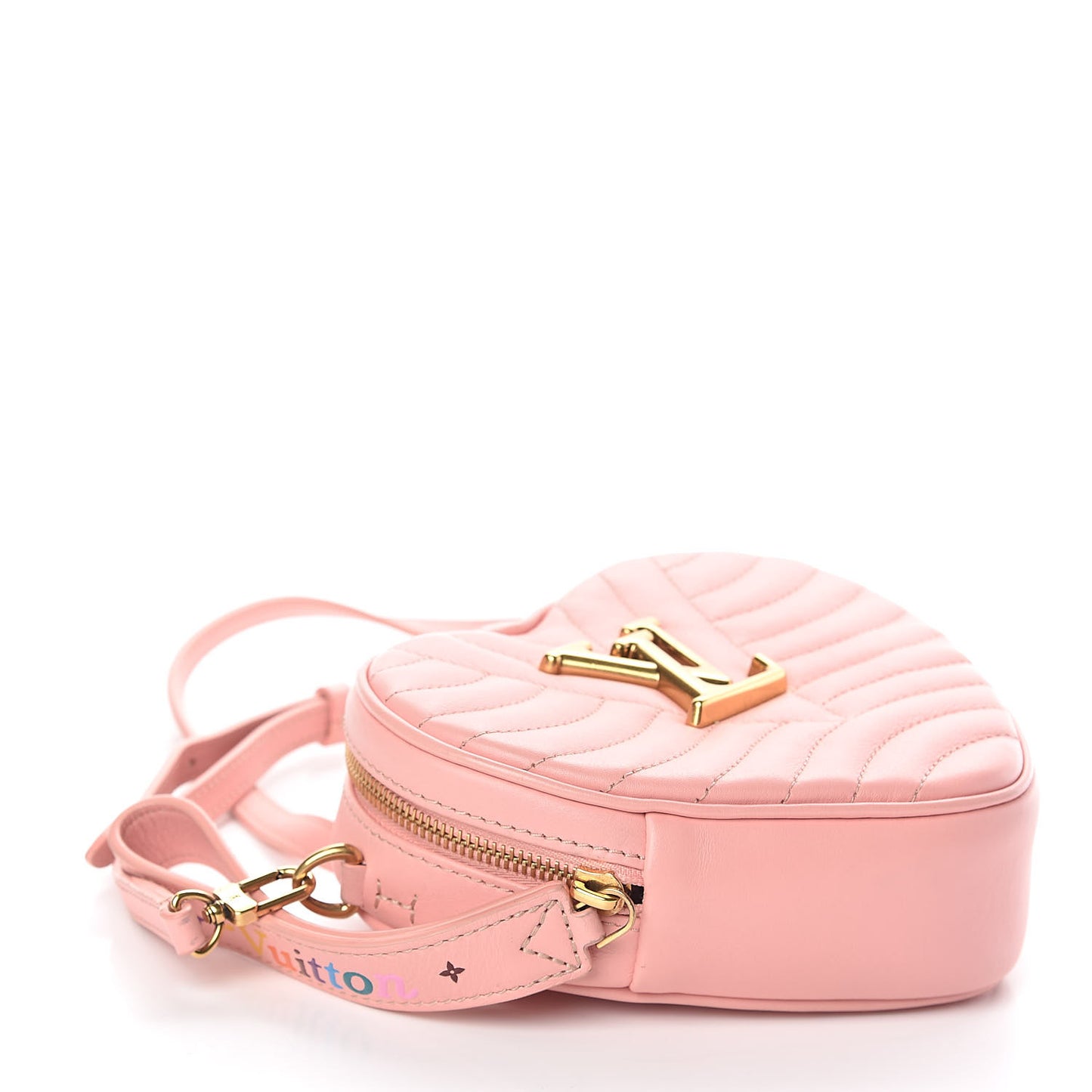 Calfskin New Wave Heart Bag Rose Pomettes