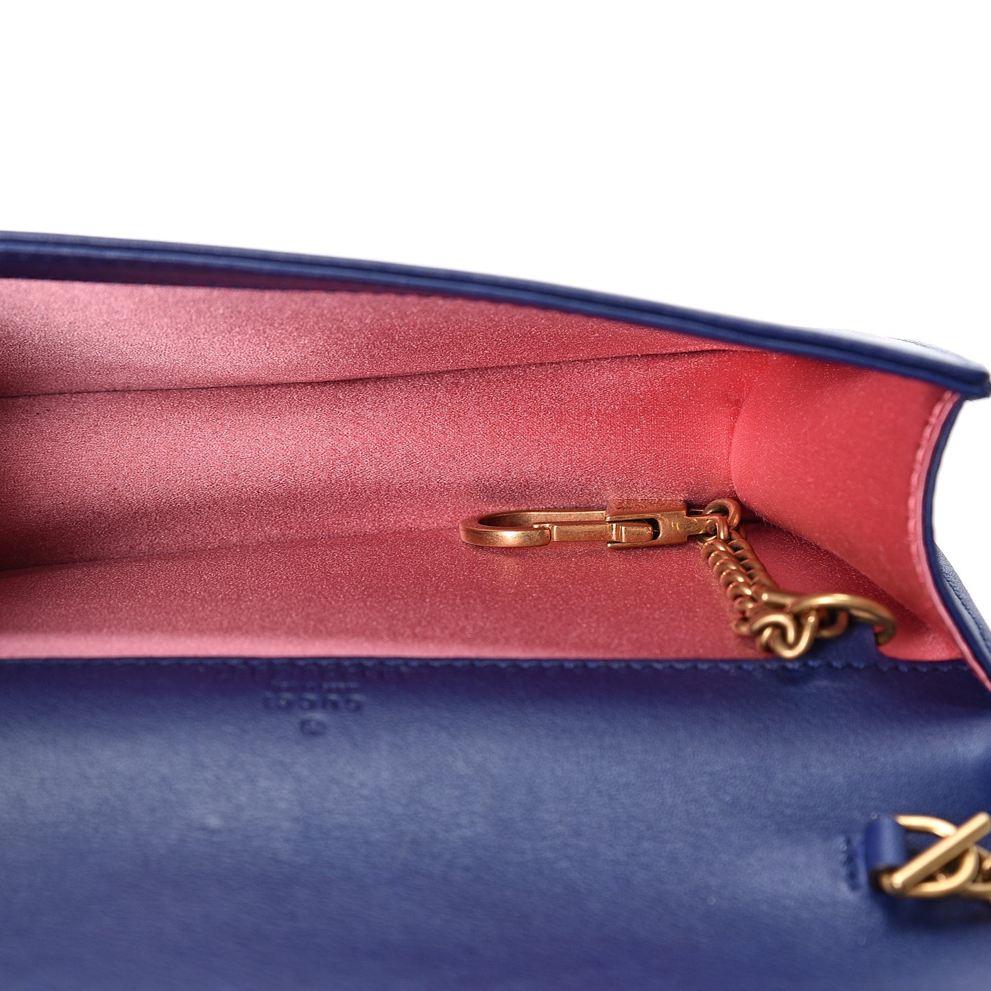 Velvet Matelasse GG Marmont Mini Bag Cobalt Blue