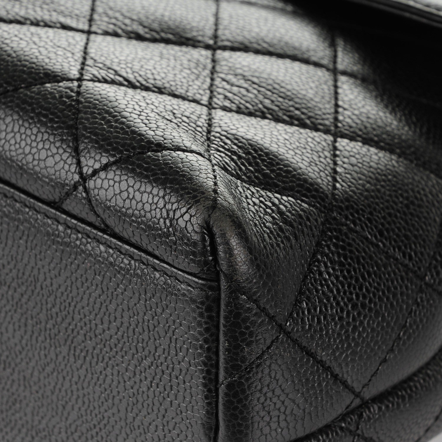 Chanel Caviar Quilted Jumbo Kelly Flap Black 10 of 11