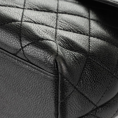 Chanel Caviar Quilted Jumbo Kelly Flap Black 10 of 11