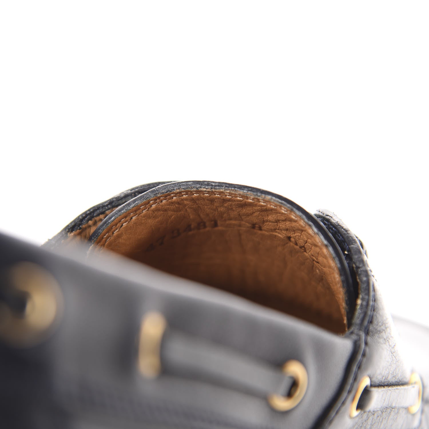 Gucci Calfskin Mens Delta Boat Loafers 8 Black 8 of 10
