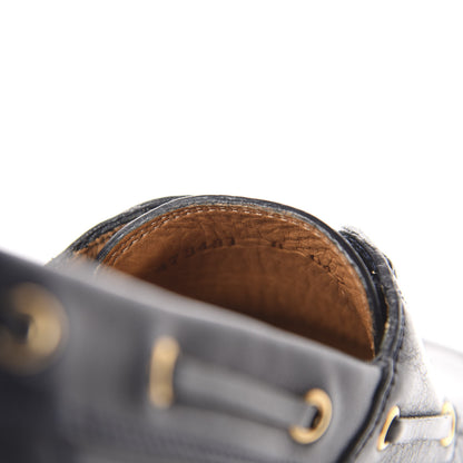 Gucci Calfskin Mens Delta Boat Loafers 8 Black 8 of 10