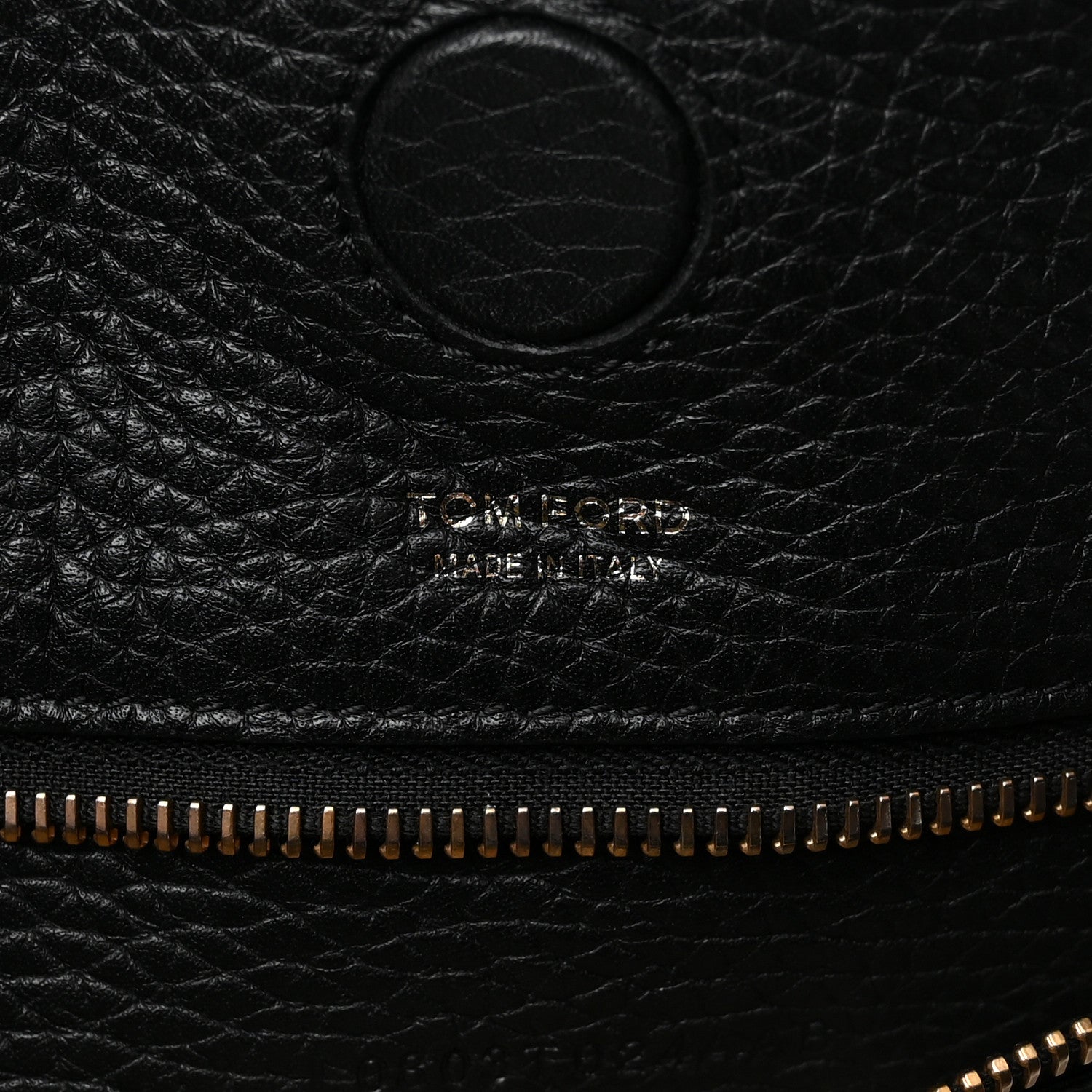 Tom Ford Pebbled Calfskin Large Alix Padlock Zip Hobo Bag Black 6 of 9
