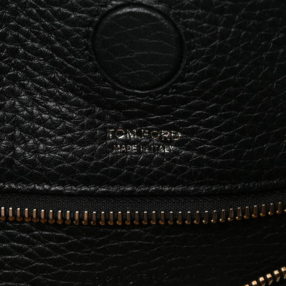 Tom Ford Pebbled Calfskin Large Alix Padlock Zip Hobo Bag Black 6 of 9