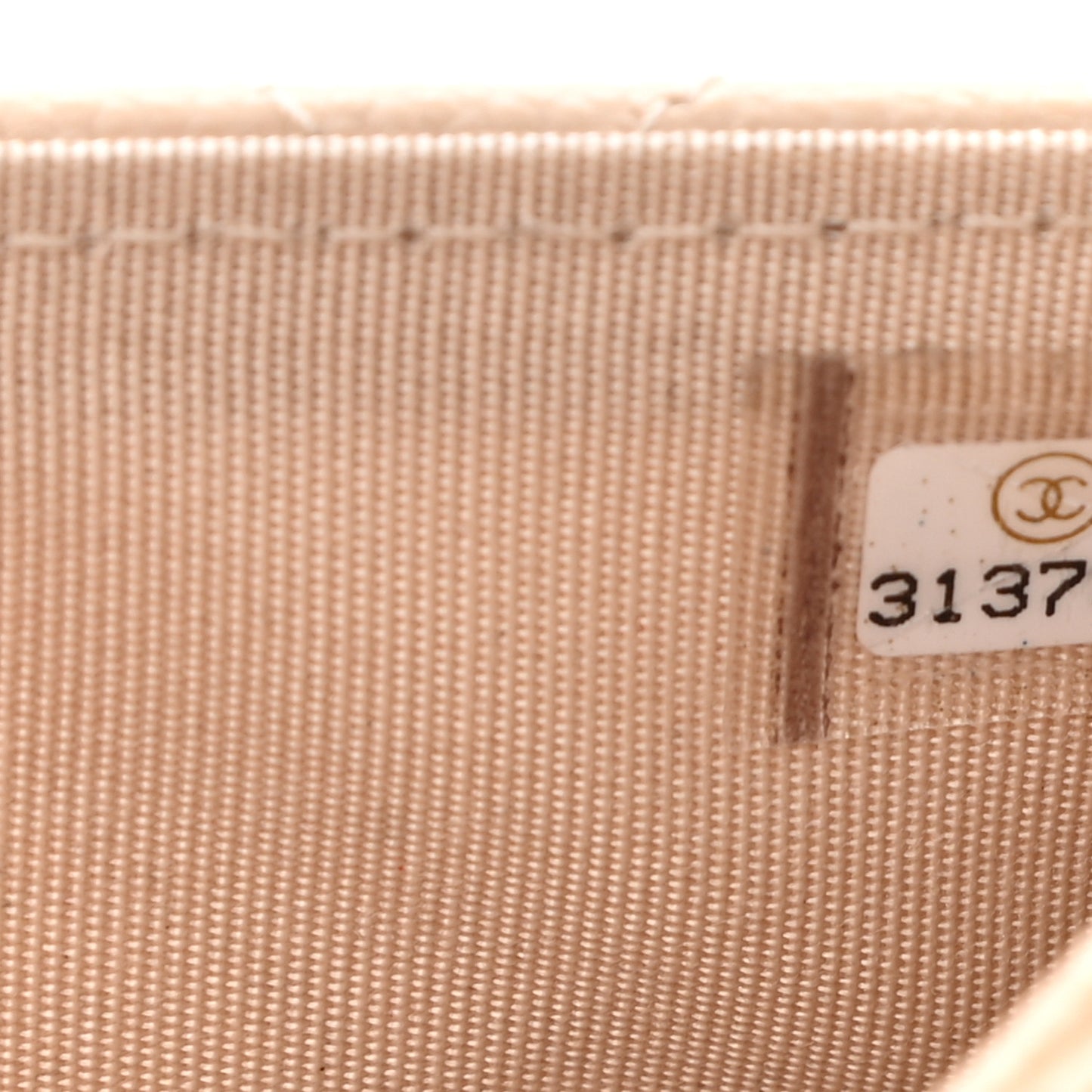 Caviar Pearl Quilted Coco Candy Wallet Beige