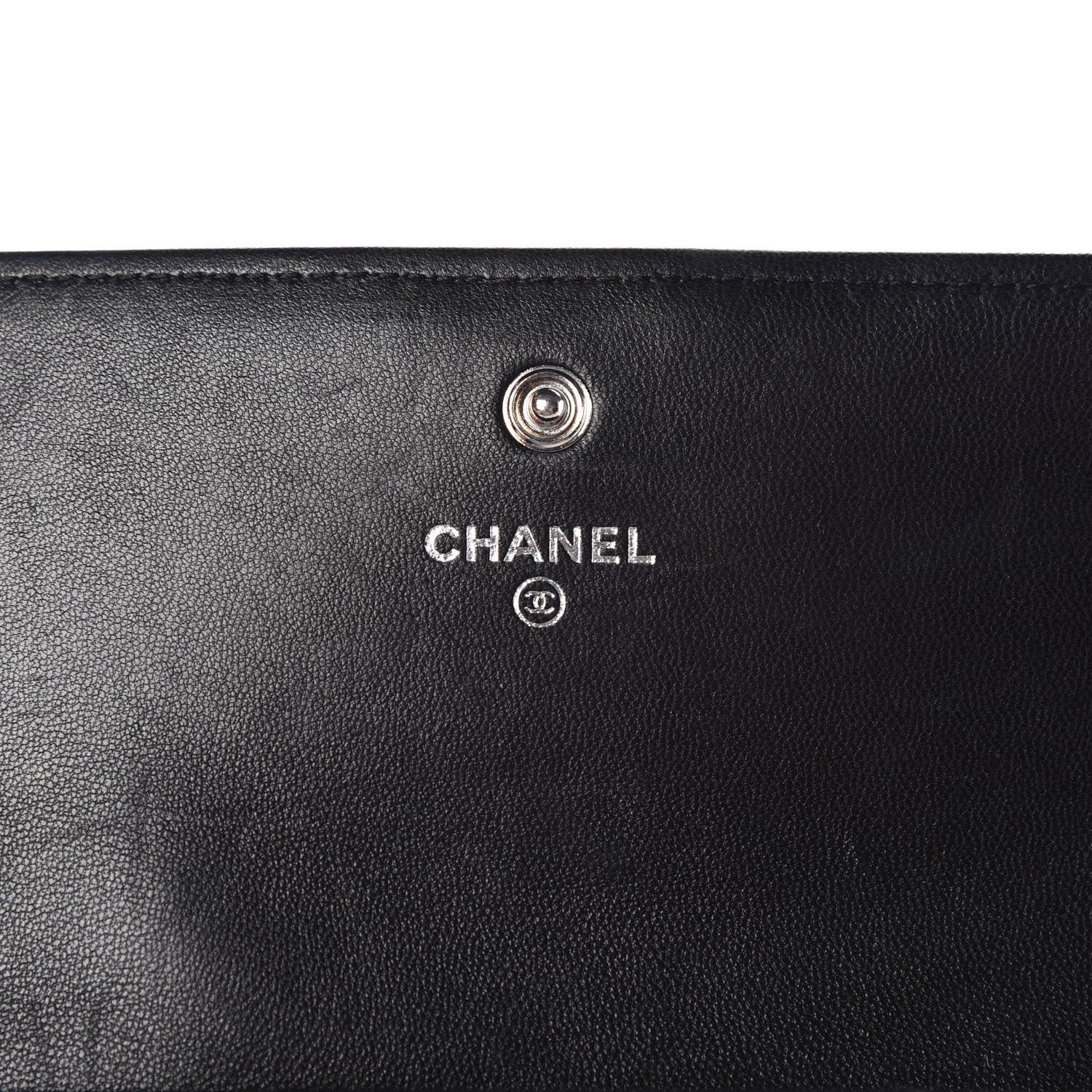Chanel Lambskin Quilted Boy Flap Wallet Black 6 of 13