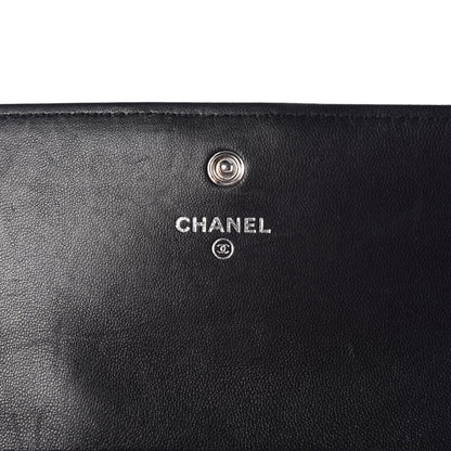Chanel Lambskin Quilted Boy Flap Wallet Black 6 of 13