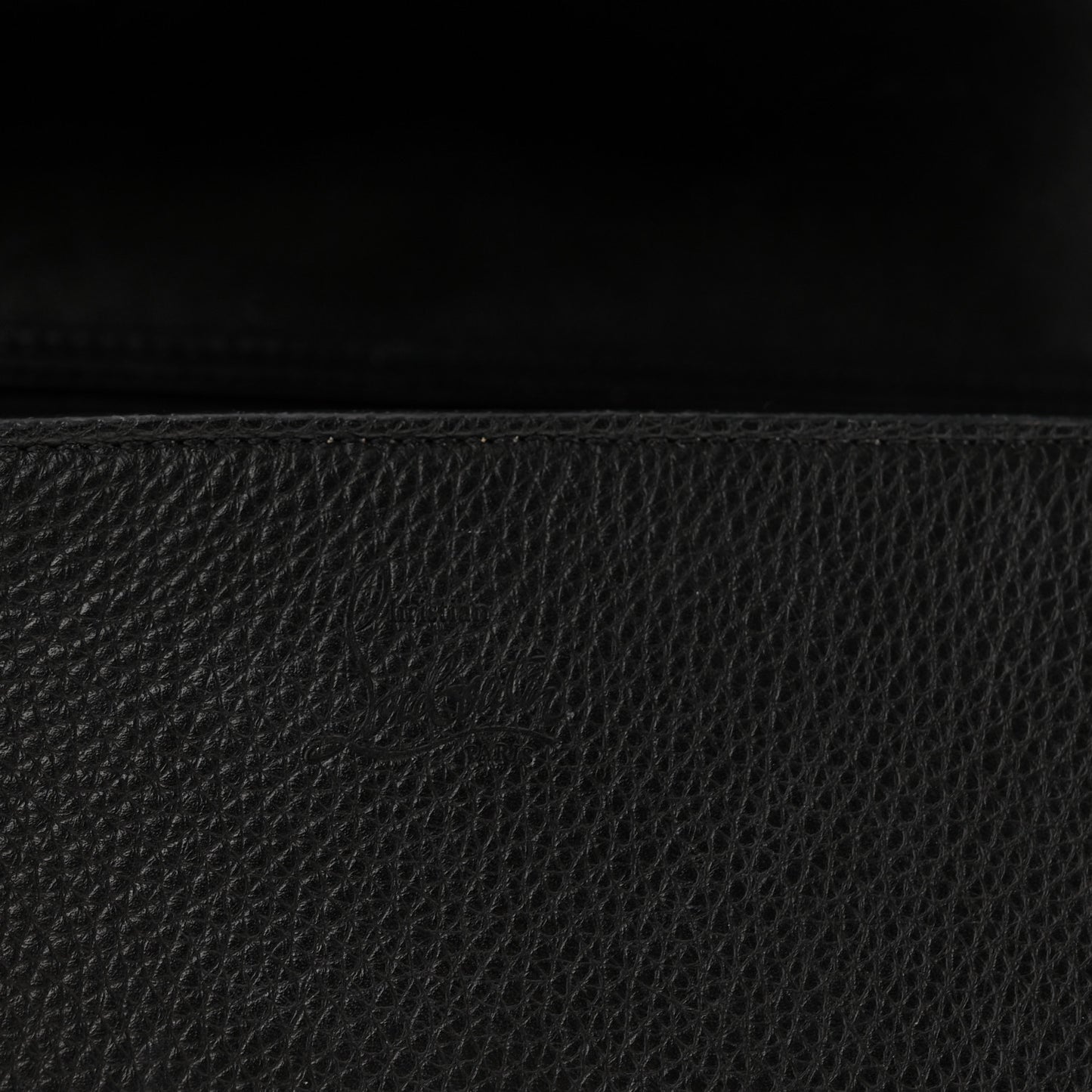 Calfskin Spikes Loubinthesky Paloma Clutch Black