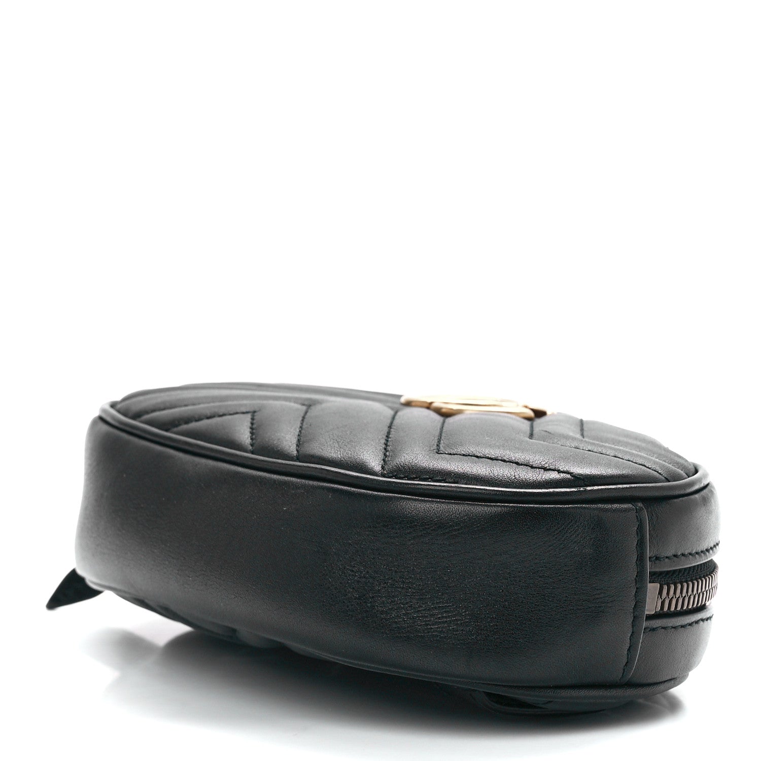 Gucci Calfskin Matelasse GG Marmont Belt Bag 75 30 Black 10 of 12
