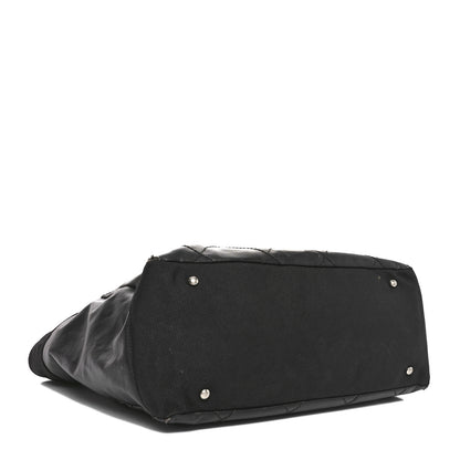 Chanel Coated Canvas Quilted Large Paris Biarritz Tote Black 4 of 10