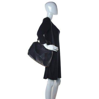 Alexander Wang Pebbled Lambskin Rocco Black Rose Gold Hardware 2 of 11