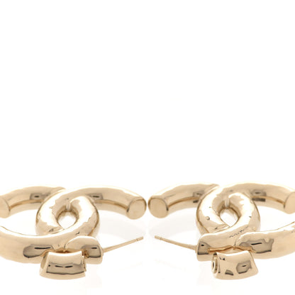 Chanel Metal Large CC Earrings Light Gold 3 of 5