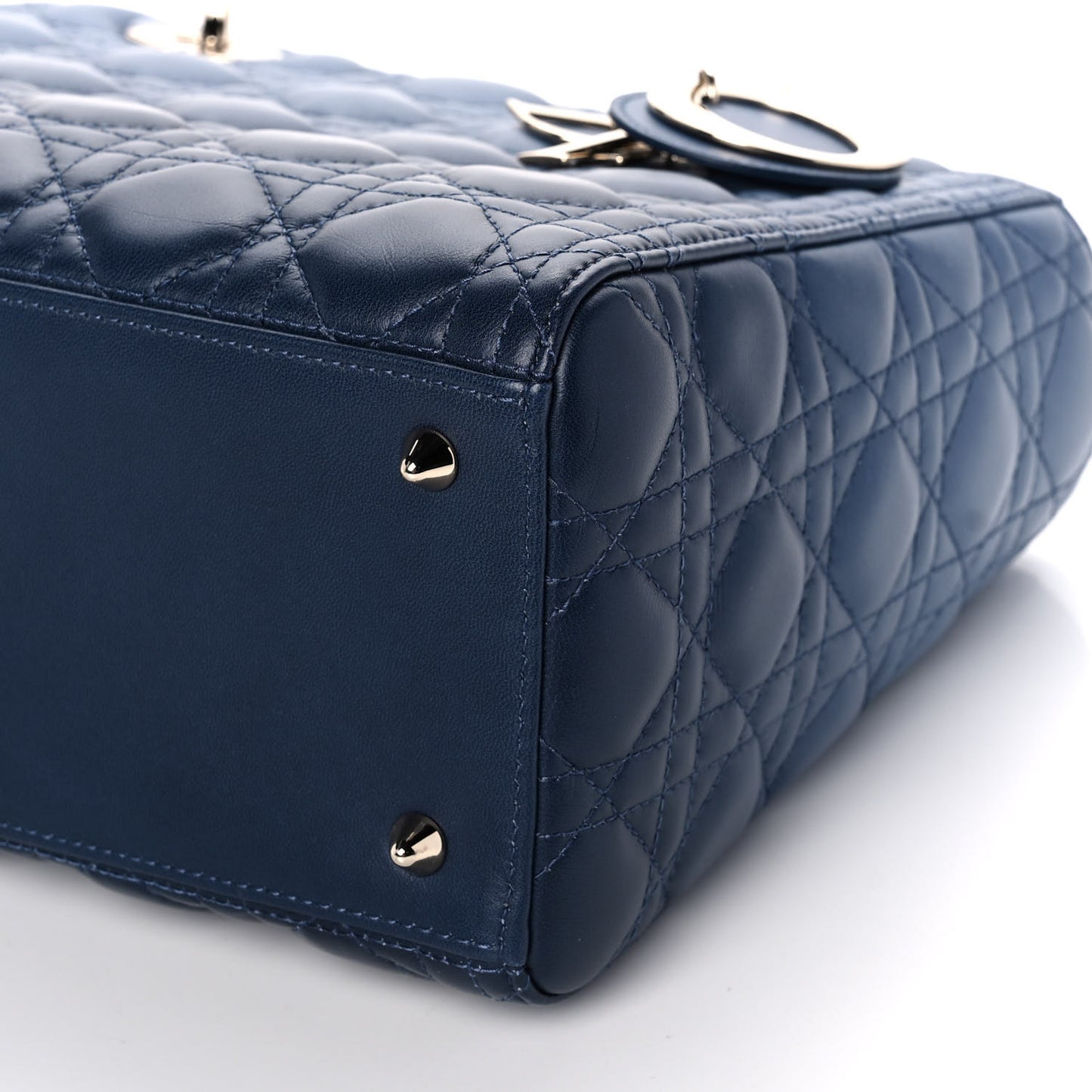 Lambskin Cannage Gradient Medium Lady Dior Blue