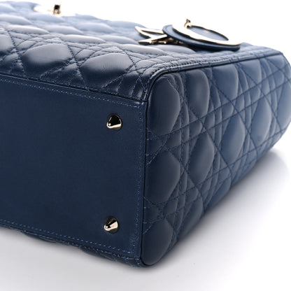 Christian Dior Lambskin Cannage Gradient Medium Lady Dior Blue 9 of 11