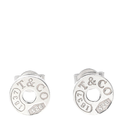 Tiffany Sterling Silver 1837 Circle Earrings 1 of 4