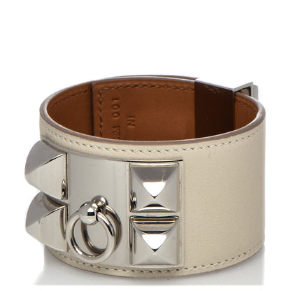 Hermes Swift Collier de Chien CDC Bracelet L Craie 1 of 6