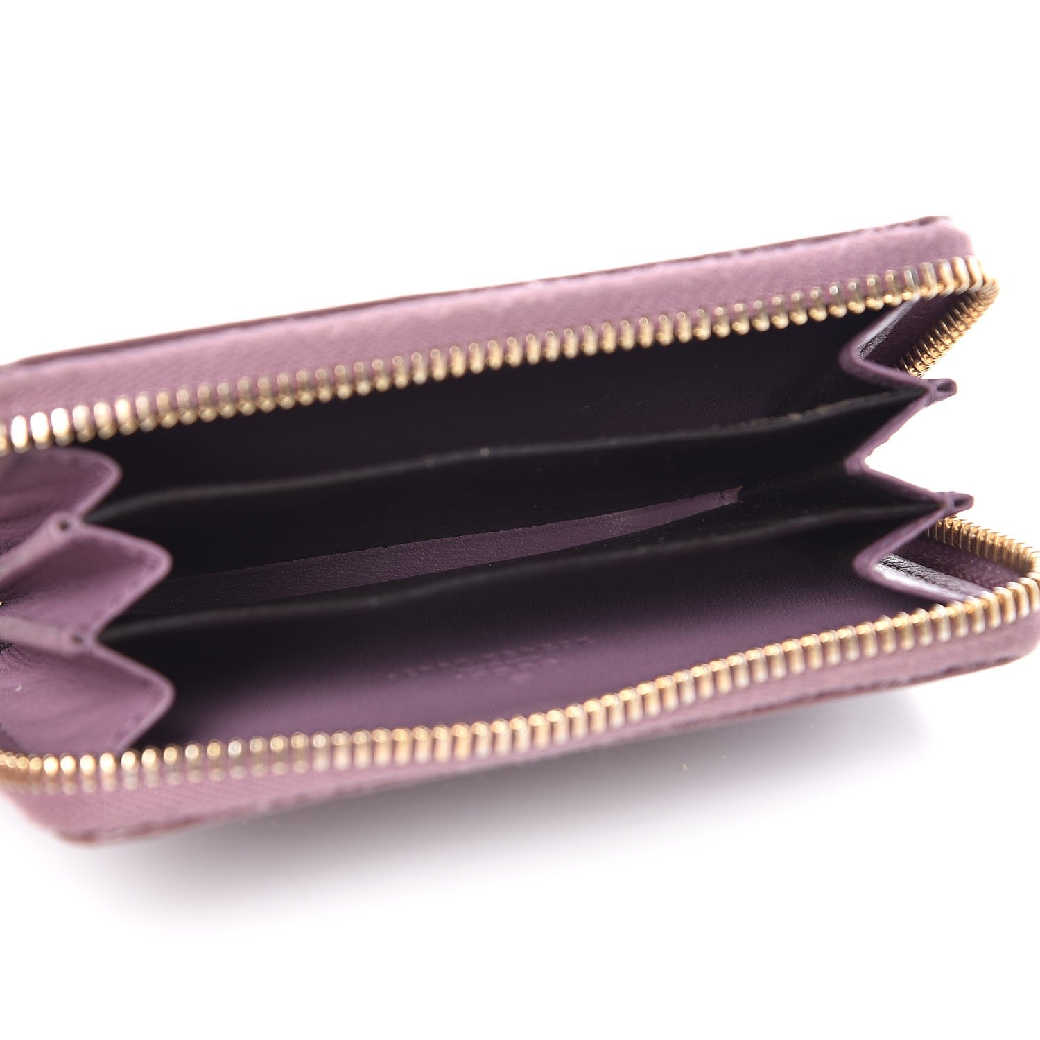 Gucci Patent Microguccissima Zip Around Card Case Mauve 4 of 10