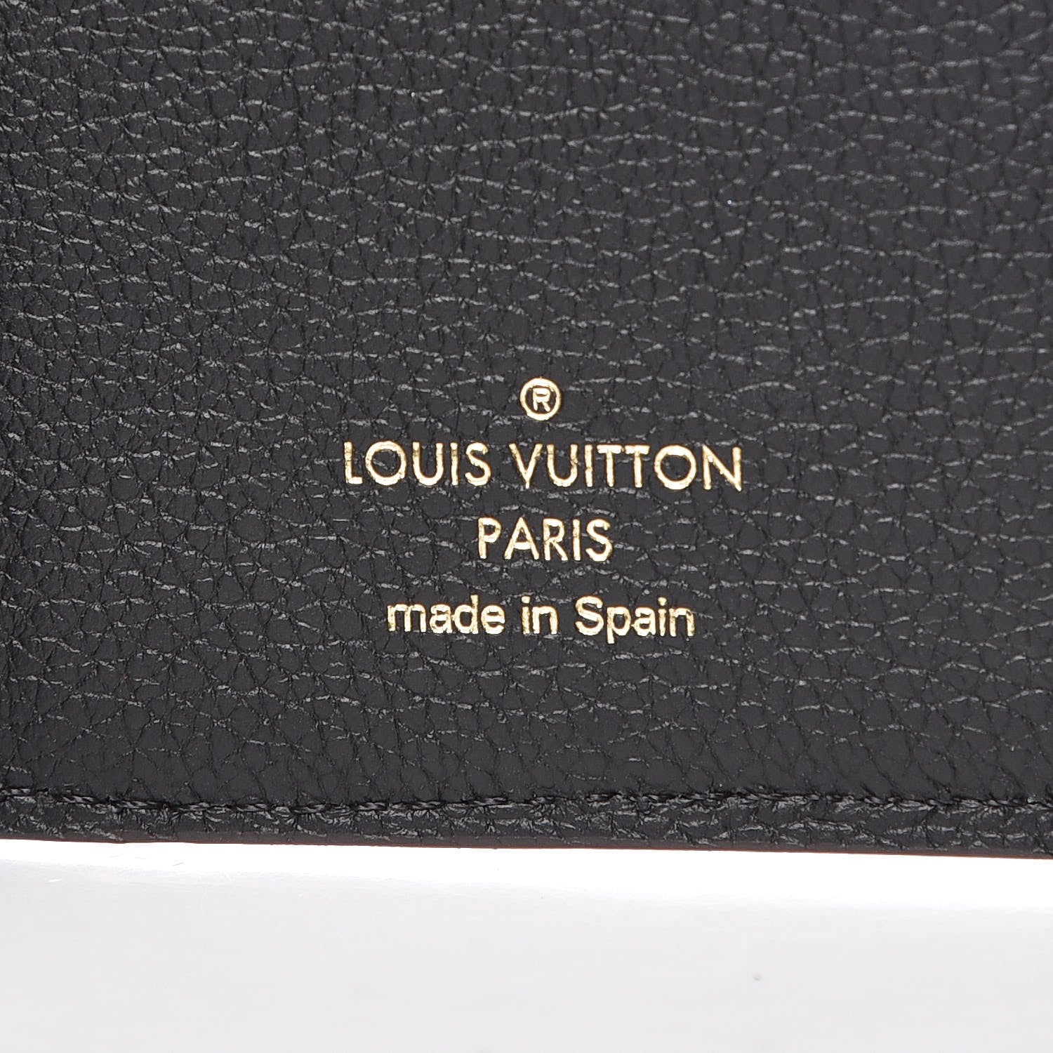 Louis Vuitton Grained Calfskin Monogram Double V Compact Wallet Black 6 of 7