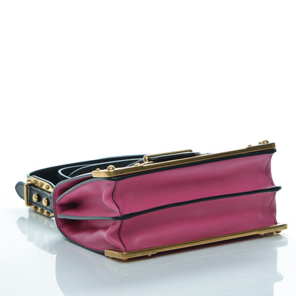 Prada City Calf Saffiano Cahier Bag Fuxia Black 4 of 6