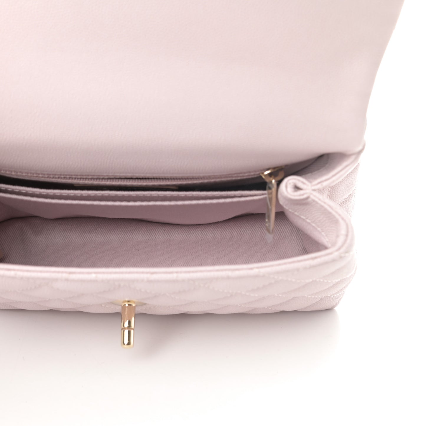 Caviar Quilted Mini Coco Handle Flap Lilas Lilac
