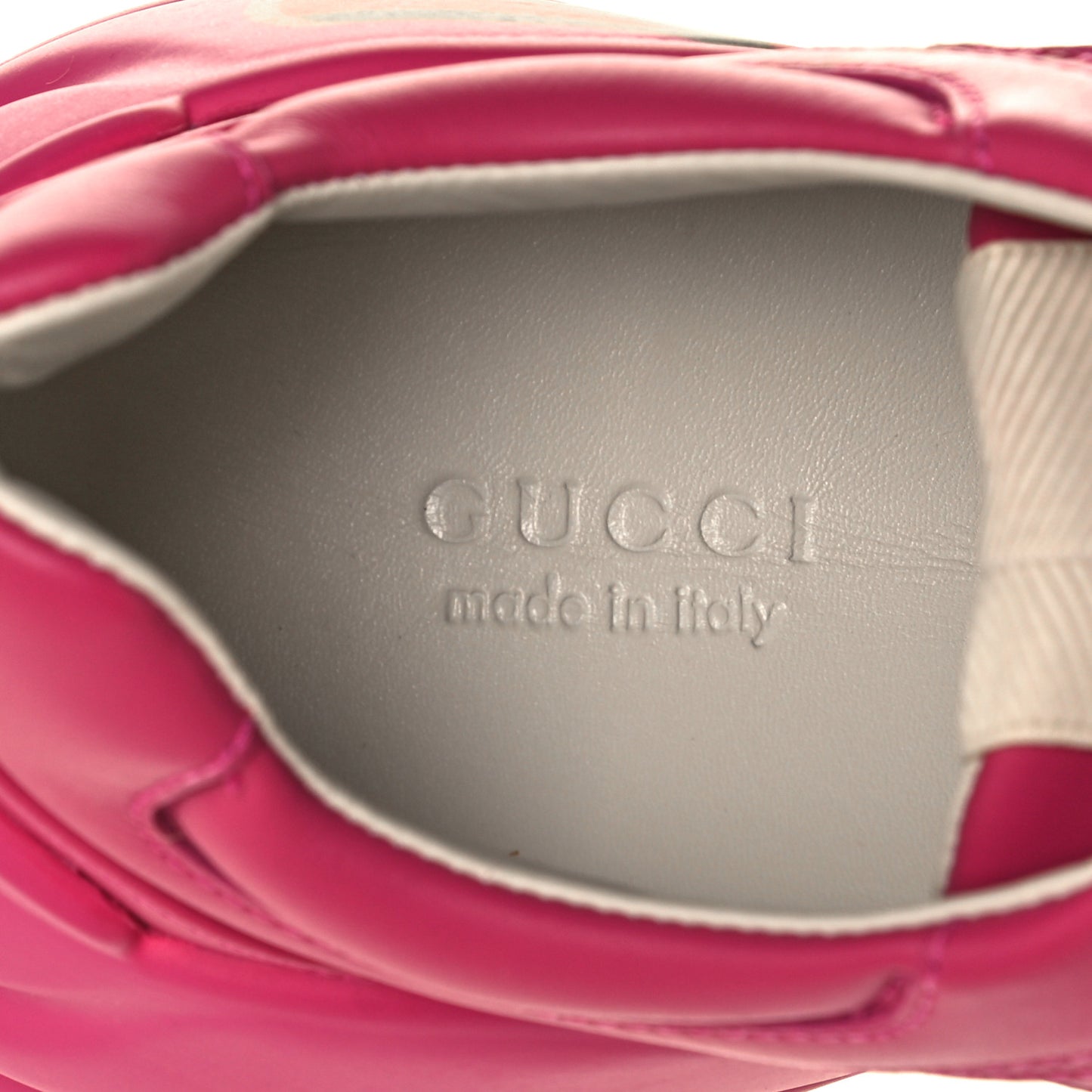 Calfskin Logo Womens Rhyton Sneakers 36.5 Box Pink