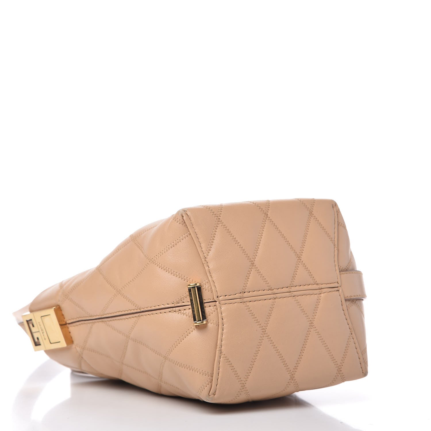 Givenchy Lambskin Quilted Mini GV Bucket Bag Beige Camel 4 of 10