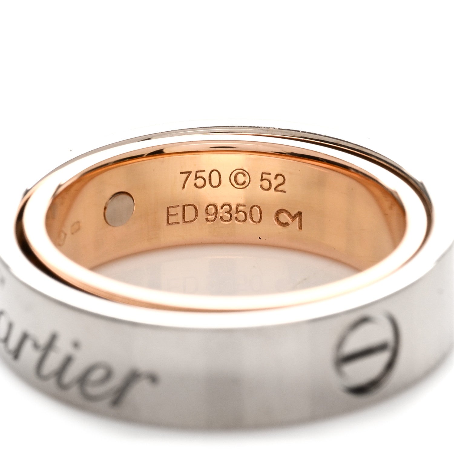 Cartier 18K White Pink Gold 5.5mm Astro LOVE Ring 52 6 3 of 3