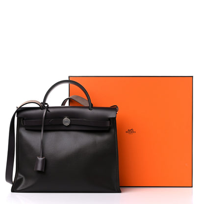 Hermes Toile H Berline Vache Hunter Herbag Zip PM 31 Black Ebene 11 of 11