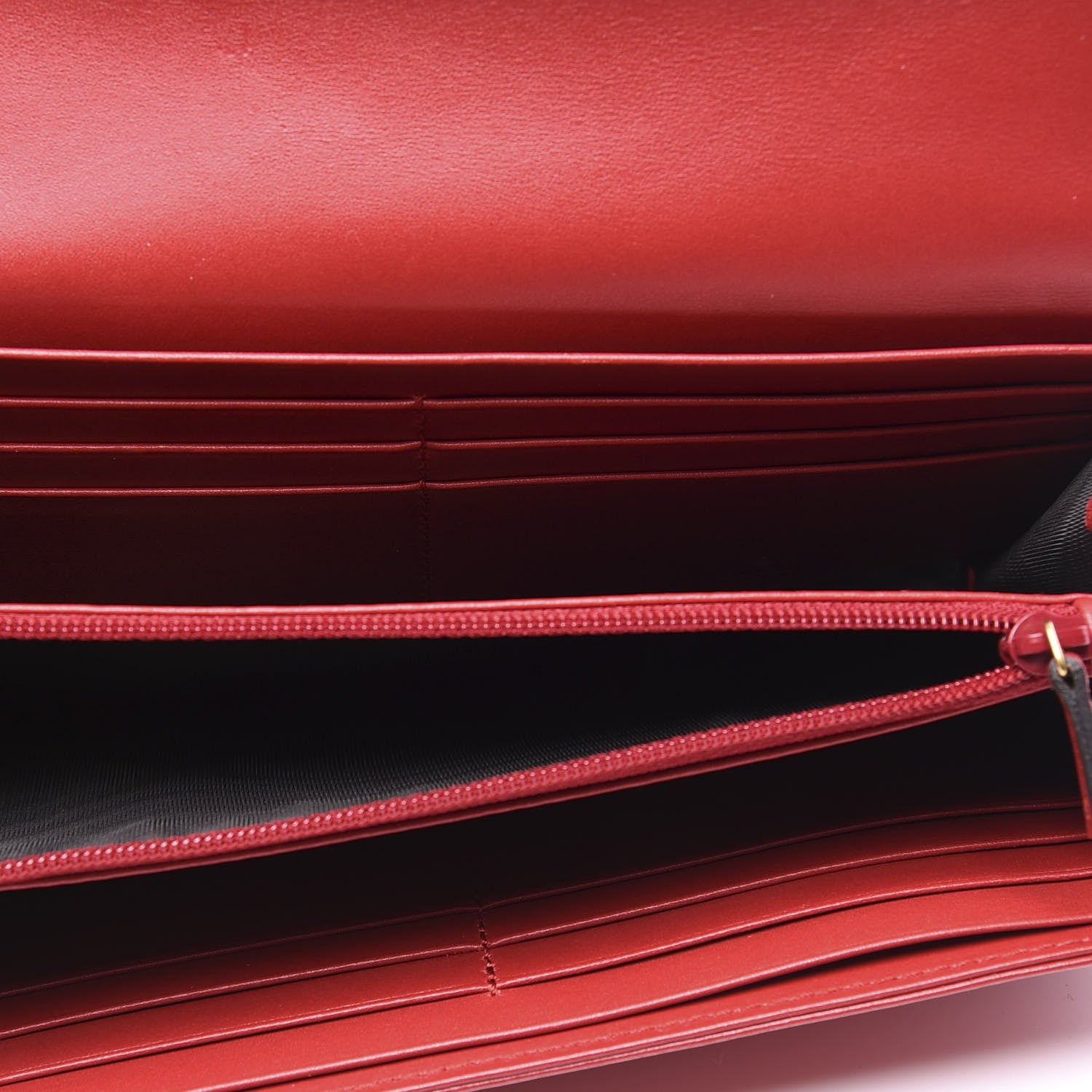 Gucci Calfskin Matelasse GG Marmont Continental Wallet Hibiscus Red 4 of 9