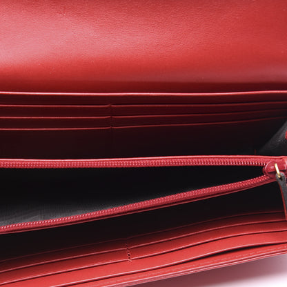 Gucci Calfskin Matelasse GG Marmont Continental Wallet Hibiscus Red 4 of 9