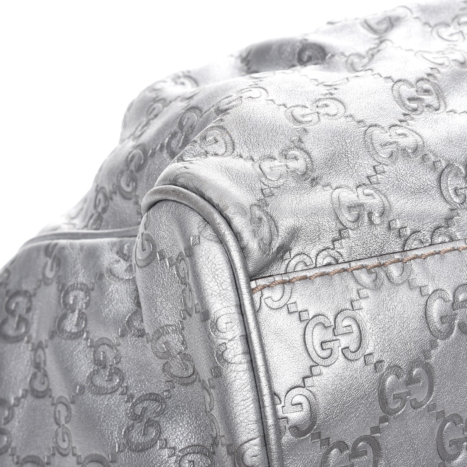 Gucci Guccissima Medium Sukey Tote Silver 10 of 11