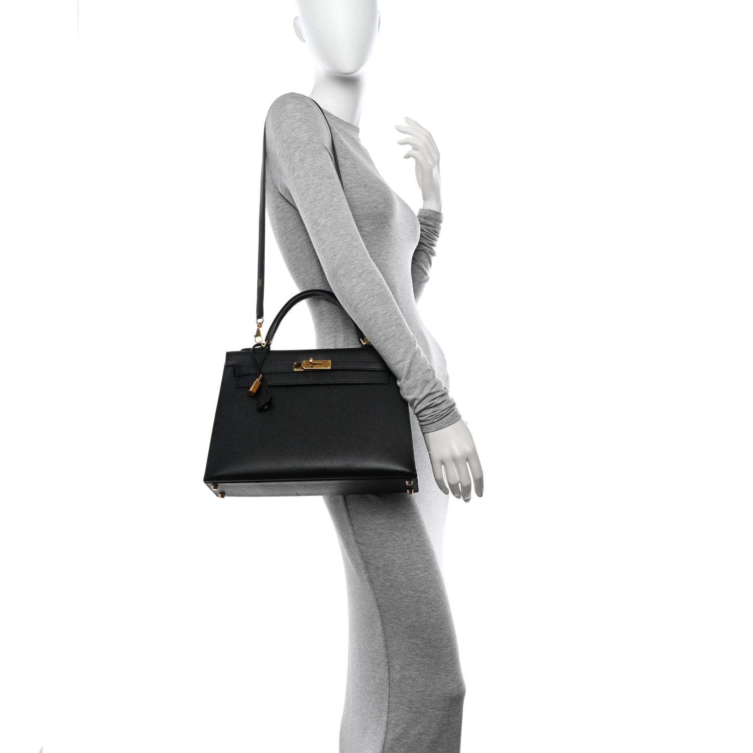 Hermes Epsom Kelly Sellier 32 Black 3 of 11