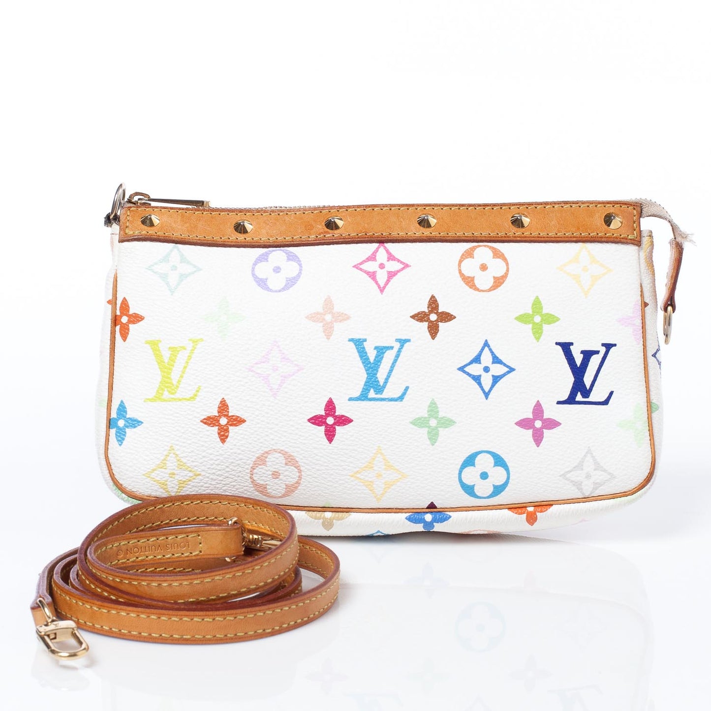 Monogram Multicolor Pochette Accessories White