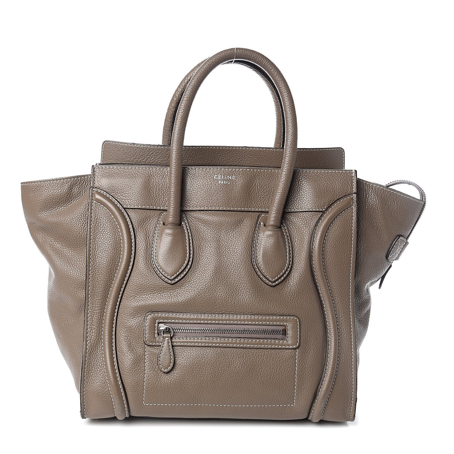 Drummed Calfskin Mini Luggage Souris